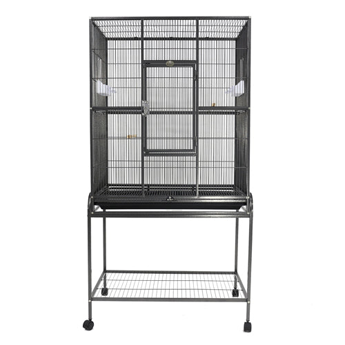 A & E Cages Flight Cage and Stand Black 31in X 20in