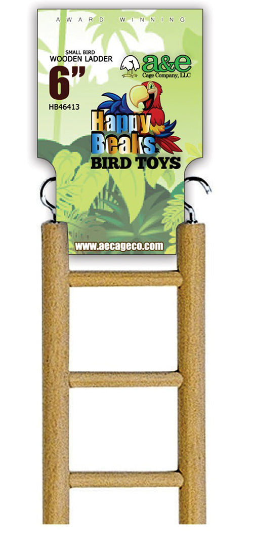 A & E Cages Happy Beaks Small Ladder Bird Toy 6in