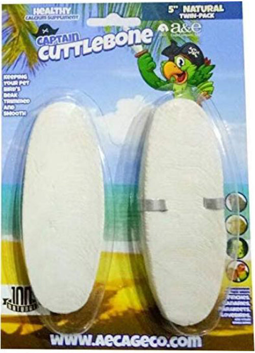 A & E Cages Natural Cuttlebone 5in 2pk