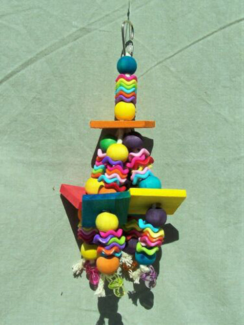 A & E Cages Happy Beaks Fiesta Blocks Bird Toy One Size