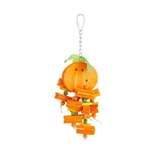 A & E Cages Happy Beaks Orange Bird Toy SM