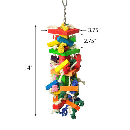 A & E Cages Happy Beaks The Cluster Blocks Bird Toy MD