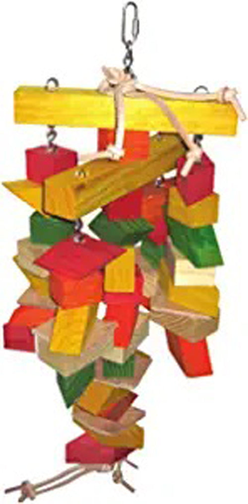 A & E Cages Happy Beaks Parallelogram Wooden Bird Toy LG