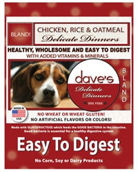 Daves Delicate Dinners (Easy To Digest) Chicken Meal, Rice and Oatmeal 4 Lbs