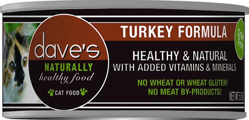 Dave's Pet Food Naturally Healthy Grain Free Turkey Formula 5.5oz.(Case of 24)