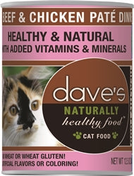 Daves Naturally Healthy Cat Food, Beef and Chicken 13.2Oz (Case Of 12)