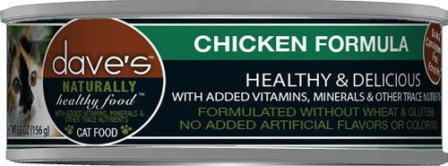 Dave'S Naturally Healthy Chicken Formula For Cats, 5.5 Oz Can (Case Of 24 )