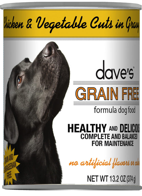 Dave's Dog Grain Free Chicken & Vegetable Cuts in Gravy / 13.2 oz