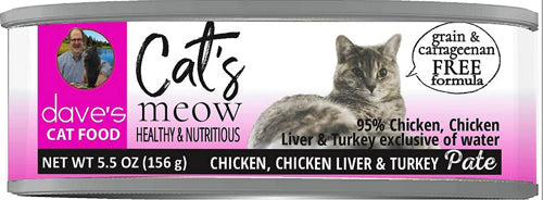 Dave's Cat’s Meow 95% Chicken & Chicken Liver Paté 5.5oz.  (Case of 24)