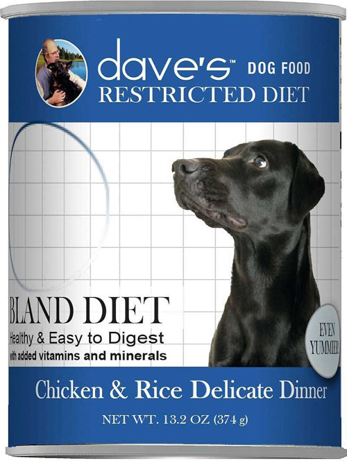 Dave's Pet Dog Restricted Diet Bland – Chicken and Rice 13.2 oz. (Case of 12)