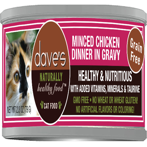 Dave Cat Grain Free Minced Chicken N 2.8 Oz (Case Of 24)