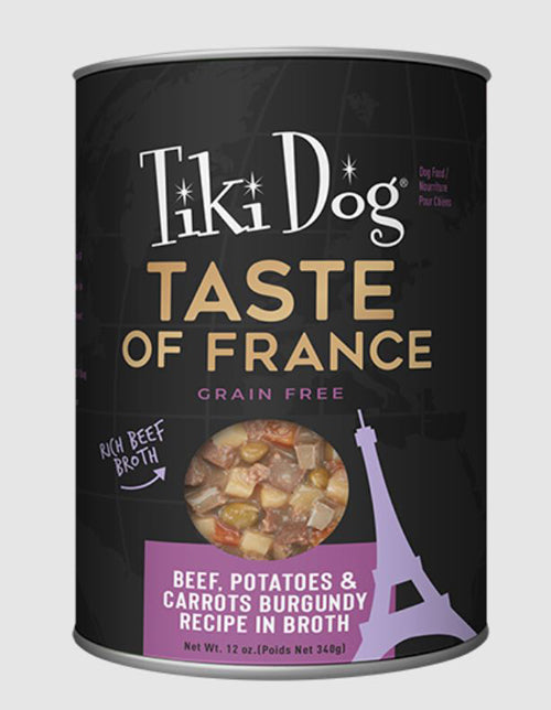 Tiki Pet Dog Gourmet France Beef 12oz  (case of 8)