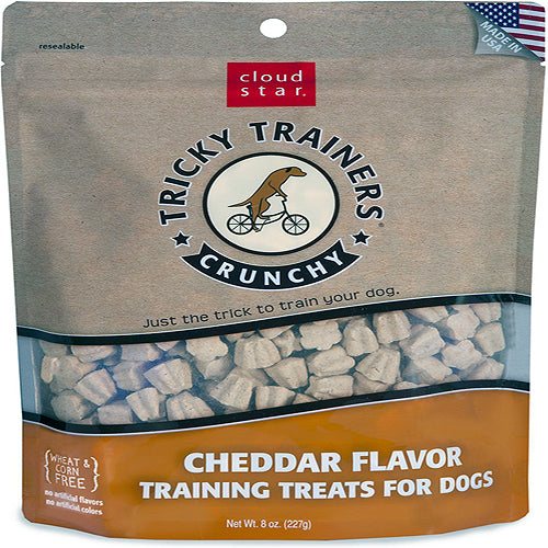 Cloud Star Crunchy Tricky Trainers Cheddar Flavor Dog Treats, 8-Oz. Bag