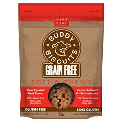 Cloud Star Grain-Free Soft and Chewy Buddy Biscuits With Slow Roasted Beef Dog Treats, 5-Oz. Bag