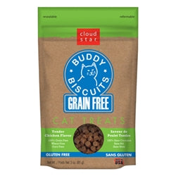 Cloud Star Grain-Free Buddy Biscuits With Tender Chicken Cat Treats, 3-Oz. Bag