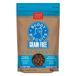 Cloud Star Grain-Free Buddy Biscuits With Tempting Tuna Cat Treats, 3-Oz. Bag