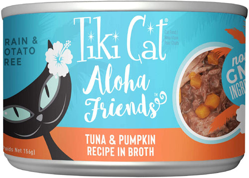 Tiki Pets Cat Aloha Friends Tuna, Ocean Whitefish & Pumpkin 5.5oz (Case Of 8)