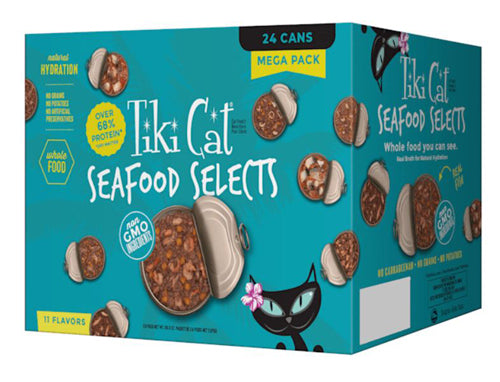 Tiki Pets Cat Fish Faves 2.8Oz Variety Pack (Case Of 24)