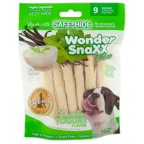 Wonder Snaxx Stixx Vanilla Yogurt Dog Treats 4.7 Oz, 9 Ct, Small, Medium