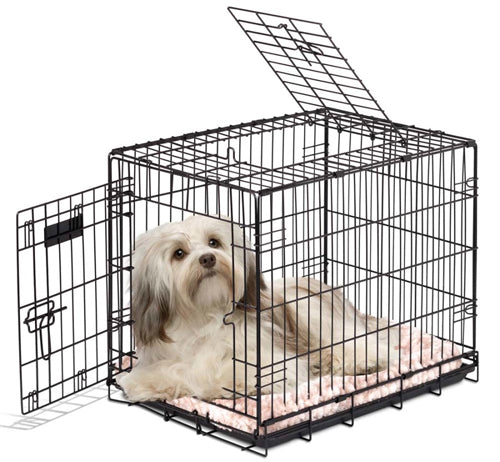 Precision Pet Products 2 Door Great Crate for Dog Hard-Sided Black 24 in