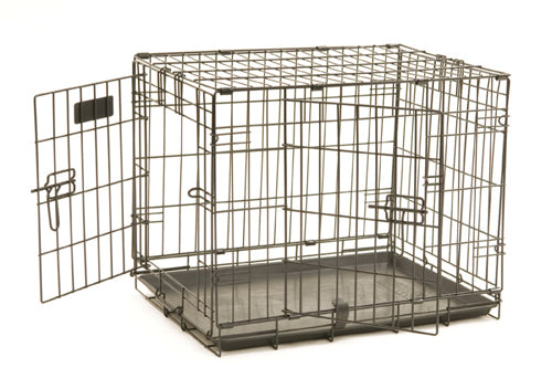 Precision Pet Products ProValu 2 Door Wire Dog Crate Hard-Sided Black 30 in