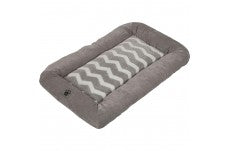 SnooZZy Zig Zag Low Bumper Kennel Dog Mat Grey Medium