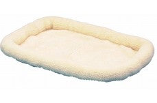 Snoozzy Sheepskin Bolster Kennel Dog Mat White Giant