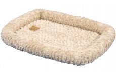 Snoozzy Plush Bolster Kennel Dog Mat Tan Small