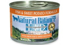 Natural Balance L.I.D. Fish and Sweet Potato Formula Canned Dog Food 6Oz