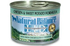 Natural Balance L.I.D. Chicken and Sweet Potato Formula Canned Dog Food 6Oz