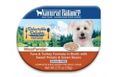 Natural Balance Pet Foods Delectable Delights Woof'erole in Broth Dog Food 2.75 oz 24 Pack