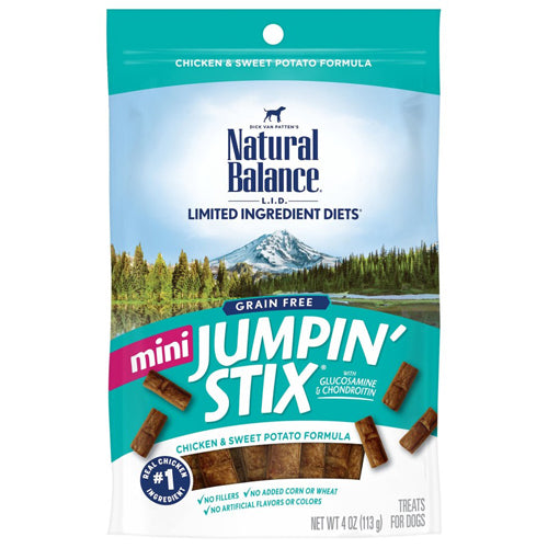 Natural Balance Pet Foods L.I.T Hip-Stix Chicken Formula Semi-Moist Dog Treats 4 oz Mini