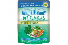 Natural Balance Pet Foods Platefulls Indoor Turkey Salmon & Chicken in Gravy Cat Wet Food 3 oz 24 Pack