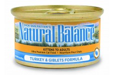Natural Balance Pet Foods Turkey and Giblets Formula Canned Cat Wet Food 24Ea/5.5 Oz, 24 Pk