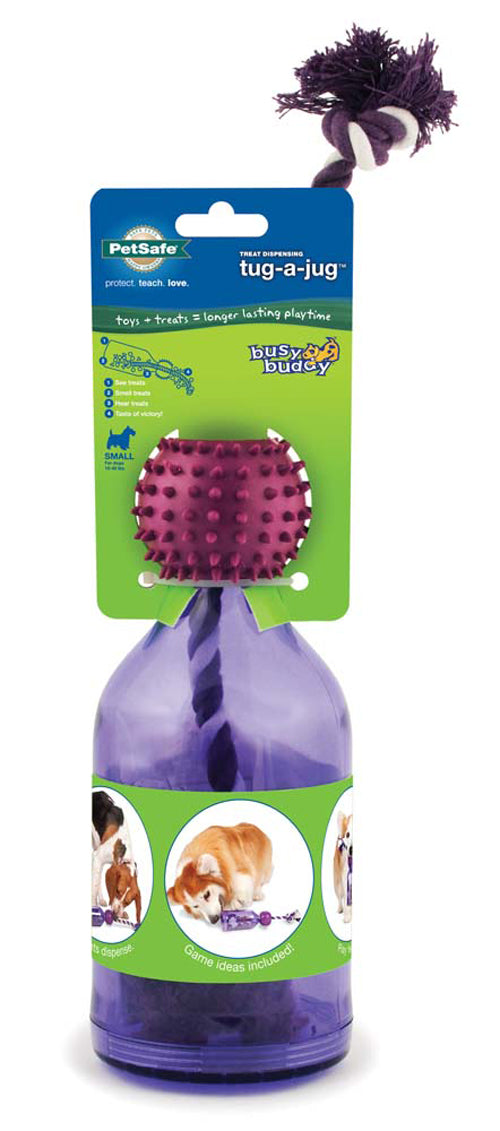 Busy Buddy Tug-a-Jug Dog Toy Purple Small