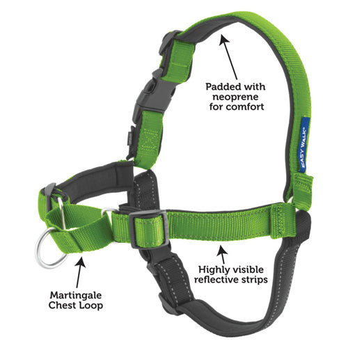 PetSafe Deluxe Easy Walk Steel Dog Harness Black, Apple Large