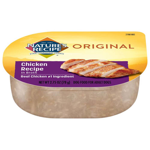 Nature's Recipe Chicken Recipe Wet In Broth Canned Dog Food 2.75 oz 24 Pack