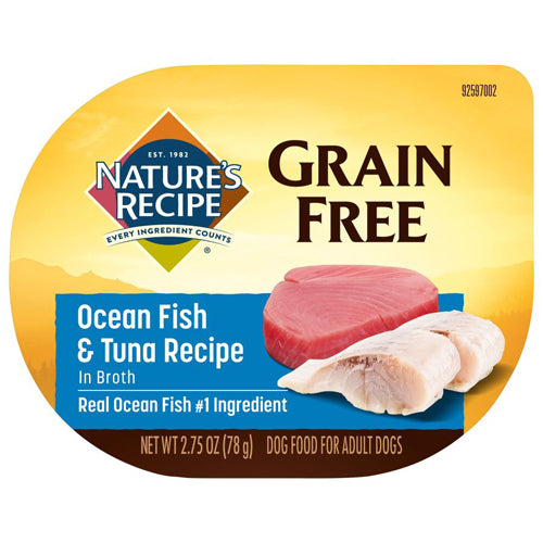 Natures Recipe Grain-Free Ocean Fish and Tuna Canned Dog Food 2.75 Oz (case of 12)