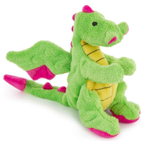 Godog Dragons Durable Plush Squeaker Dog Toy Small