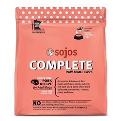 Sojos Complete Grain-Free Adult Pork Recipe Freeze-Dried Raw Dog Food, 7 Lbs