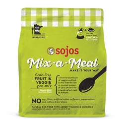 Sojos Mix-A-Meal Fruit and Veggie Pre-Mix Grain-Free Dehydrated Dog Food 2 Lbs