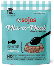 Sojos Mix-A-Meal Turkey Grain Free Freeze-Dried Raw Dog Food Topper 8Oz