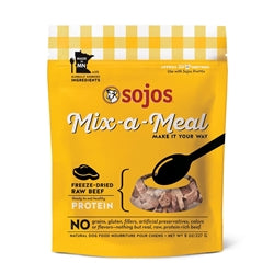 Sojos Mix-A-Meal Beef Grain Free Freeze-Dried Raw Dog Food Topper 8Oz