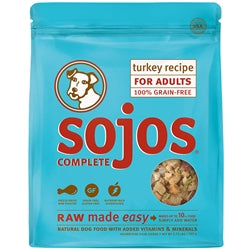 Sojos Complete Turkey and Salmon Recipe Senior Grain-Free Freeze-Dried Dehydrated Dog Food, 1.75 Lbs