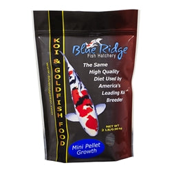 Blue Ridge Fish Hatchery Growth Formula Pellet Fish Food for Koi and Goldfish 2 lb Mini