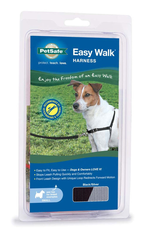 PetSafe Easy Walk Dog Harness Black, Silver Small