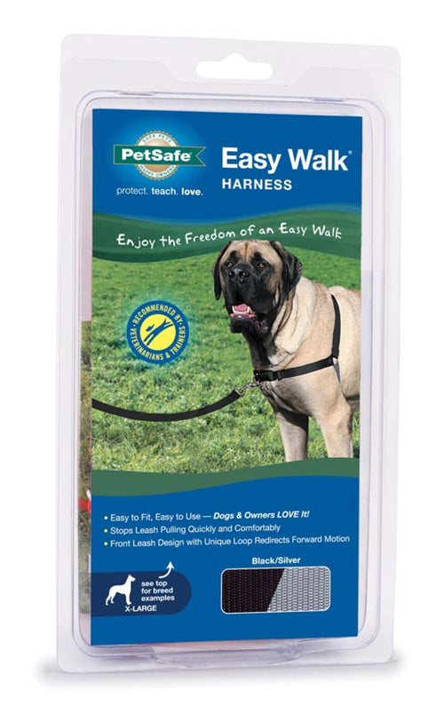 PetSafe Easy Walk Dog Harness Black, Silver Extra-Large