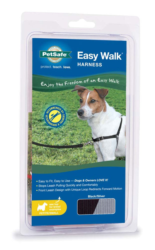 PetSafe Easy Walk Dog Harness Black, Silver Petite/Small