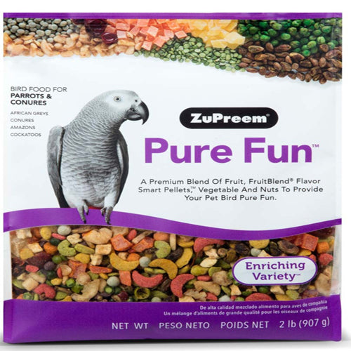 ZuPreem Pure Fun Bird Food for Parrots & Conures 2 lb