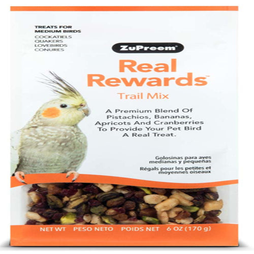 Zupreem Real Rewards Trail Mix Treats For Medium Birds 6 Oz